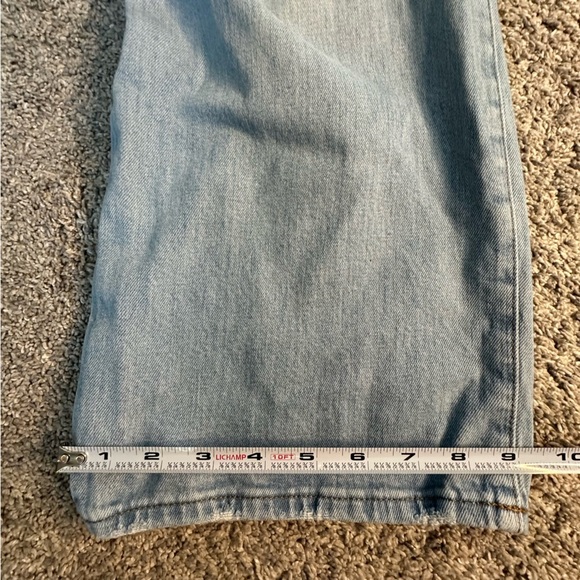 Madewell Slim Wide Leg Crop Jeans 32 14 light wash high rise stretch straight - Picture 16 of 16